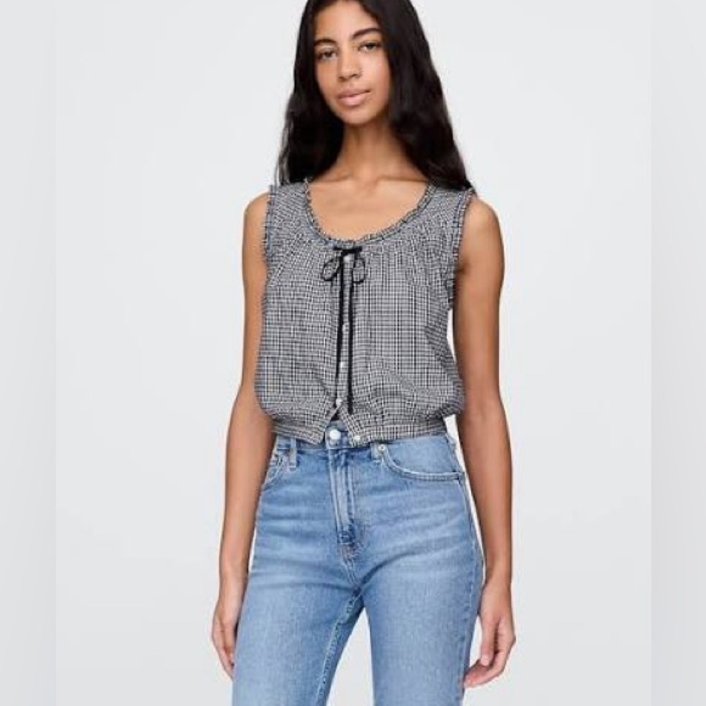 Gap × DÔEN Gingham Crop Tank Top (NWOT)